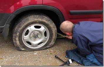 Flat tire in Des Plaines